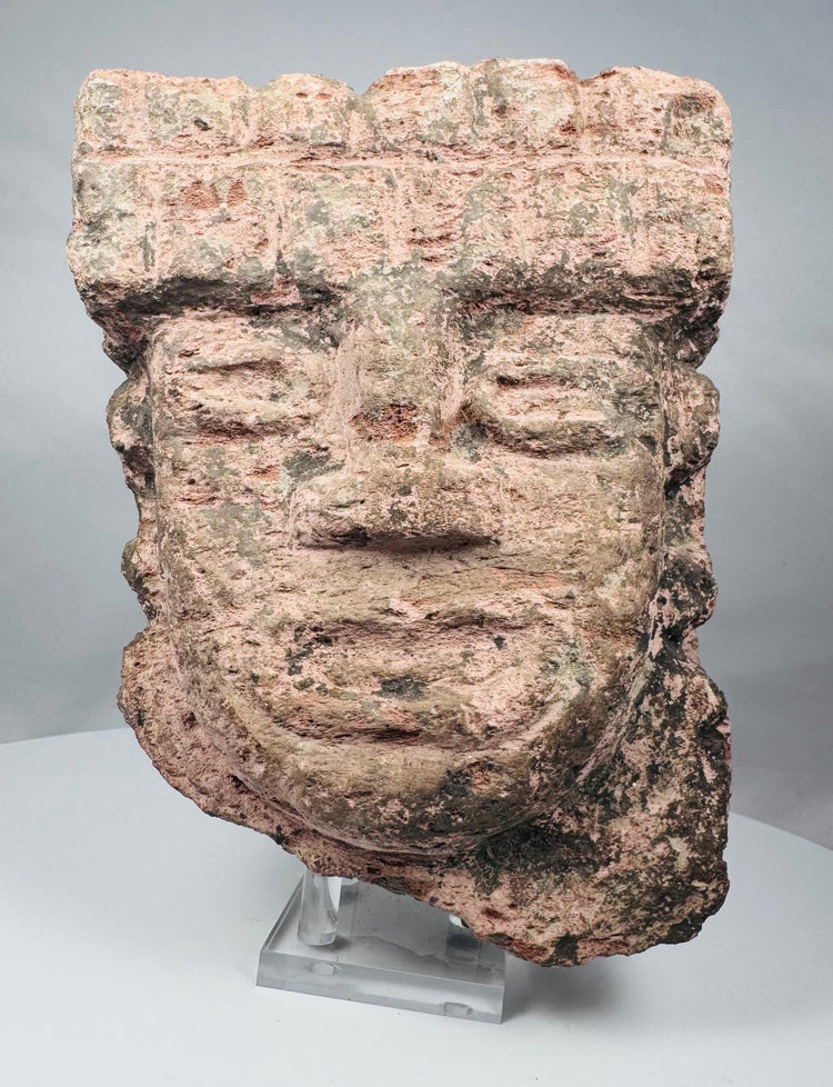 Pre-Columbian Classic Veracruz carved stone ceremonial head