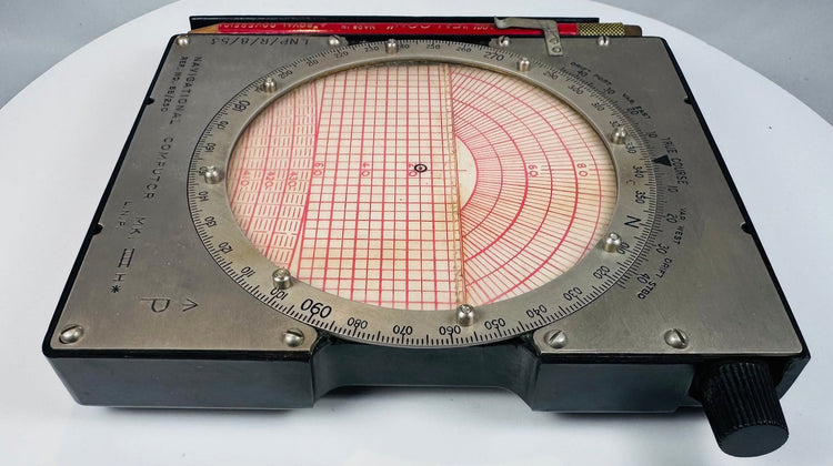 RAF flight computer with original H.B. Morris Falcon pencil