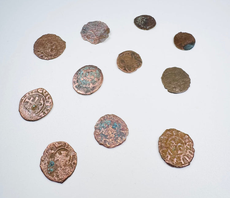 Hand-struck Crusader States coins from the medieval Levant, circa 1000–1291