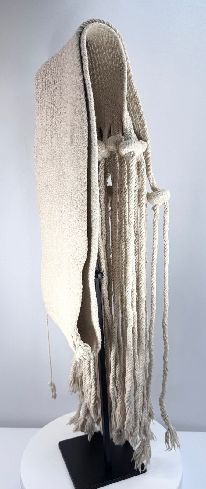 Antique Native American ceremonial textile with handwoven construction and aged surface