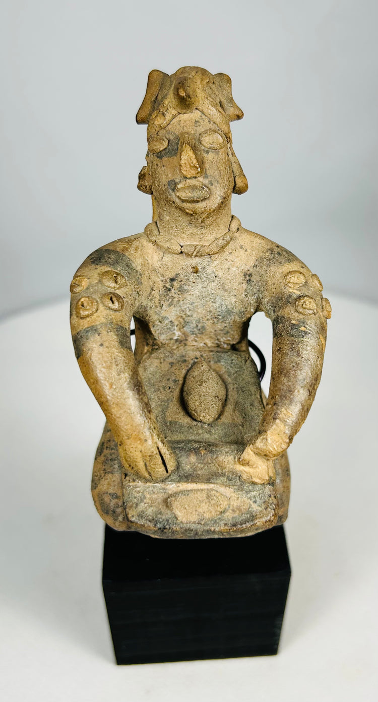 Pre-Columbian Nayarit terracotta ceremonial figure with drum