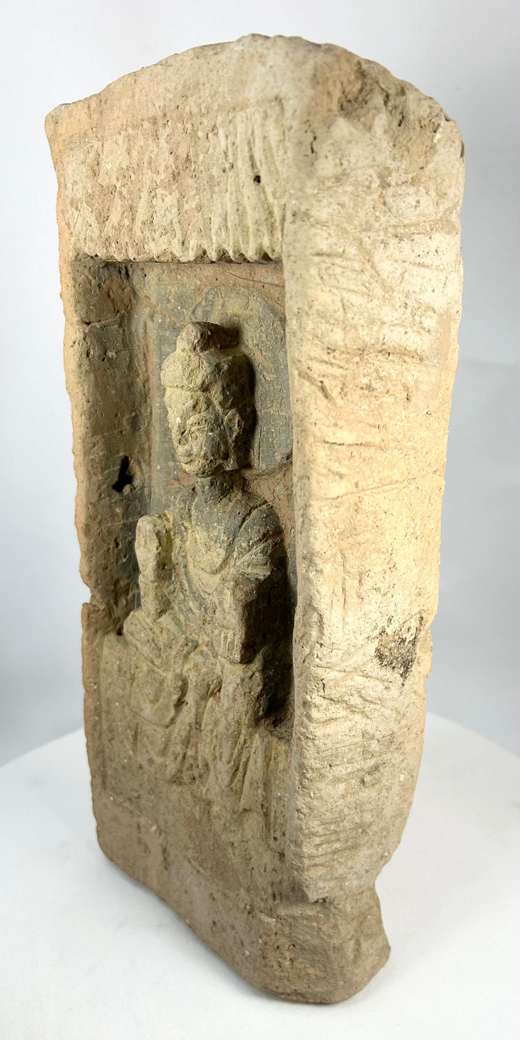 Northern Wei Dynasty Buddha shrine brick with recessed niche