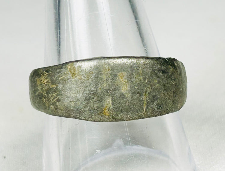 Medieval heart bezel ring, Roman-style signet ring, and bronze band