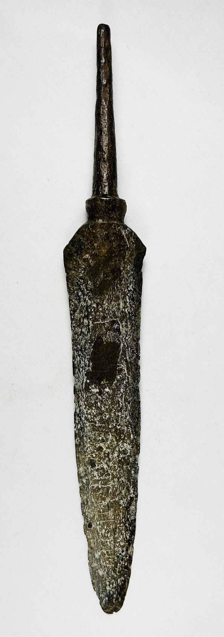 Historical leaf-bladed spearhead from Europe
