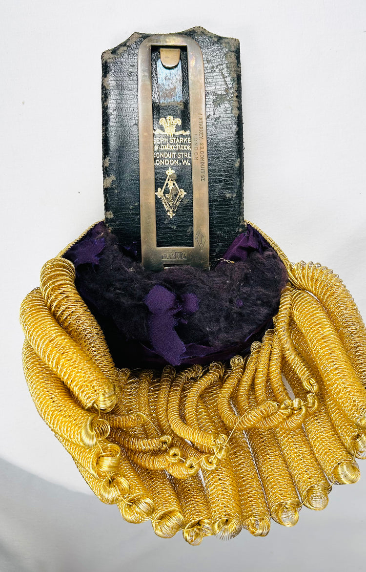 Turn-of-the-century U.S. Navy officer ceremonial epaulettes in metal storage case