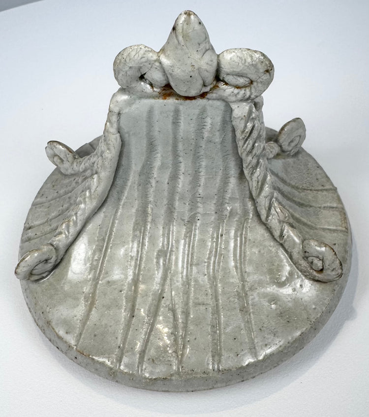 Thai Sawankhalok Glazed Stoneware Covered Jar with Architectural Lid | Circa 15th–16th Century