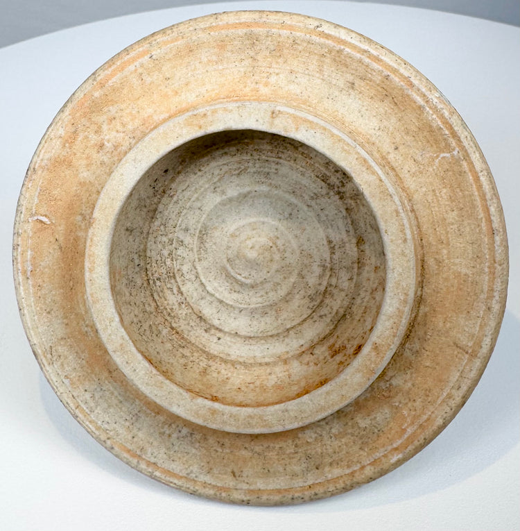 Thai Sawankhalok Glazed Stoneware Covered Jar with Architectural Lid | Circa 15th–16th Century