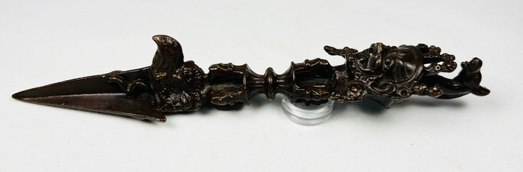 Himalayan tantric ritual phurba and crossed vajra set