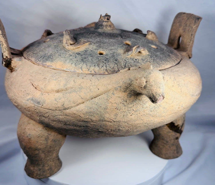 Ancient Chinese incense burner or ceremonial vessel modeled as a stylized mythical animal.