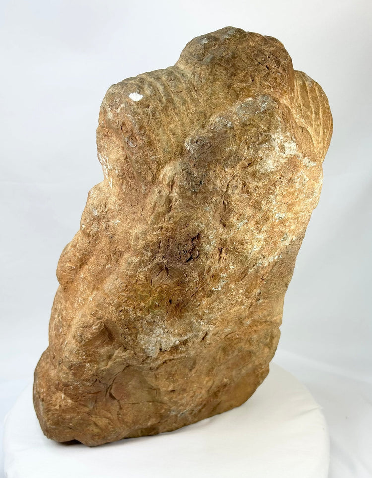 Majapahit Stone Sculpture of Three-Faced Brahma | 14th–15th Century | Indonesian Hindu Artifact for Sale