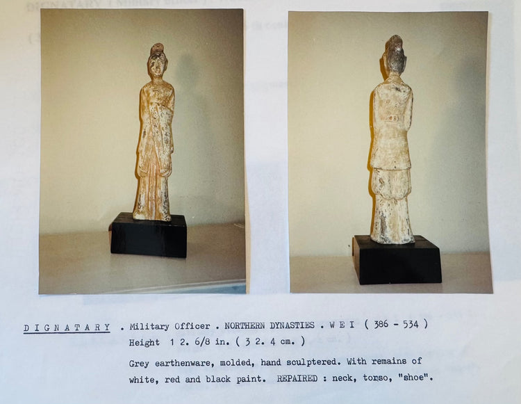 Northern Wei Dynasty | Court Attendant Figure with Traces of Polychrome Pigment | Circa 386–535 CE