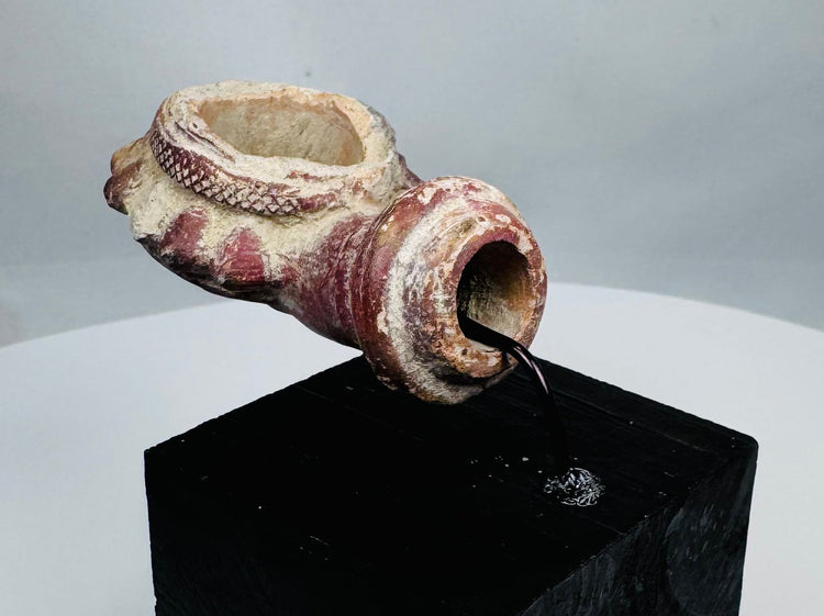 Late Ottoman ceramic pipe bowl dating to circa 1750–1900 CE