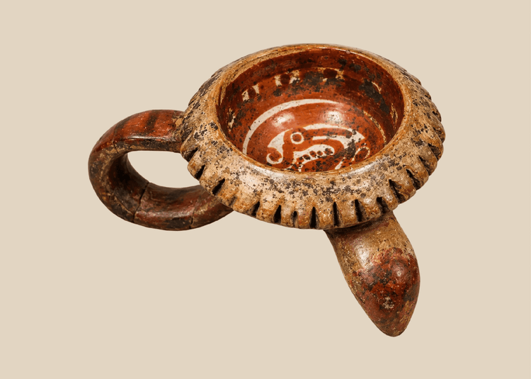 Pre-Columbian West Mexican tripod miniature ceremonial vessel