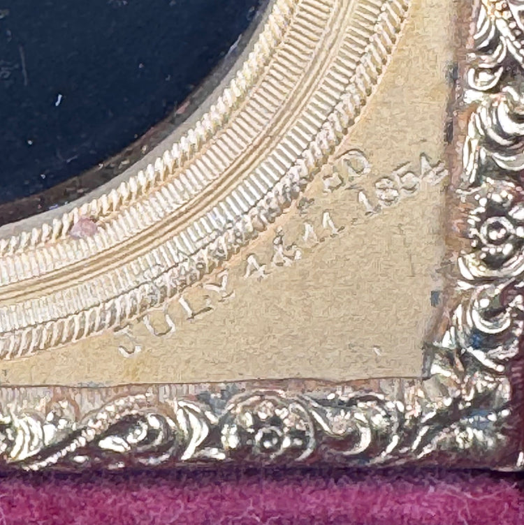 Quarter-plate ambrotype with Chester’s Patent and Anthony’s Patent markings