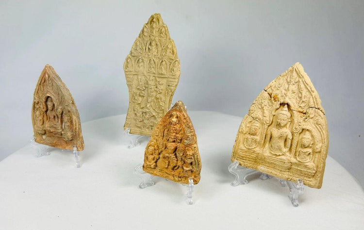Southeast Asian | Terracotta Buddhist | Votive Plaques | Circa 14th-18th Century
