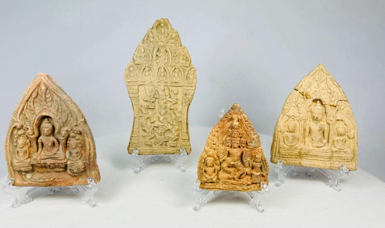 Southeast Asian | Terracotta Buddhist | Votive Plaques | Circa 14th-18th Century