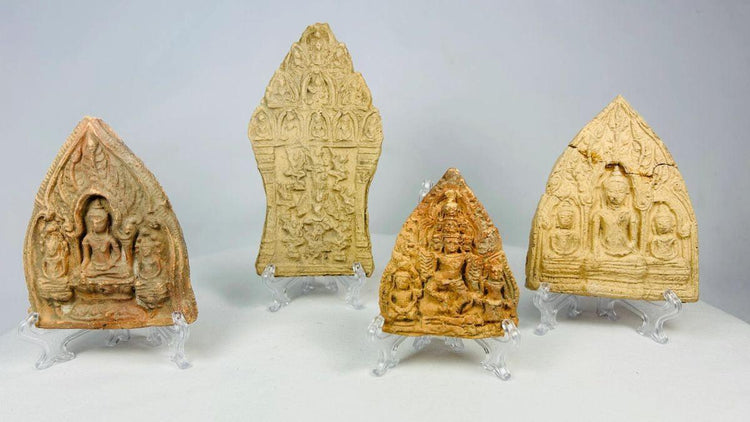 Southeast Asian | Terracotta Buddhist | Votive Plaques | Circa 14th-18th Century