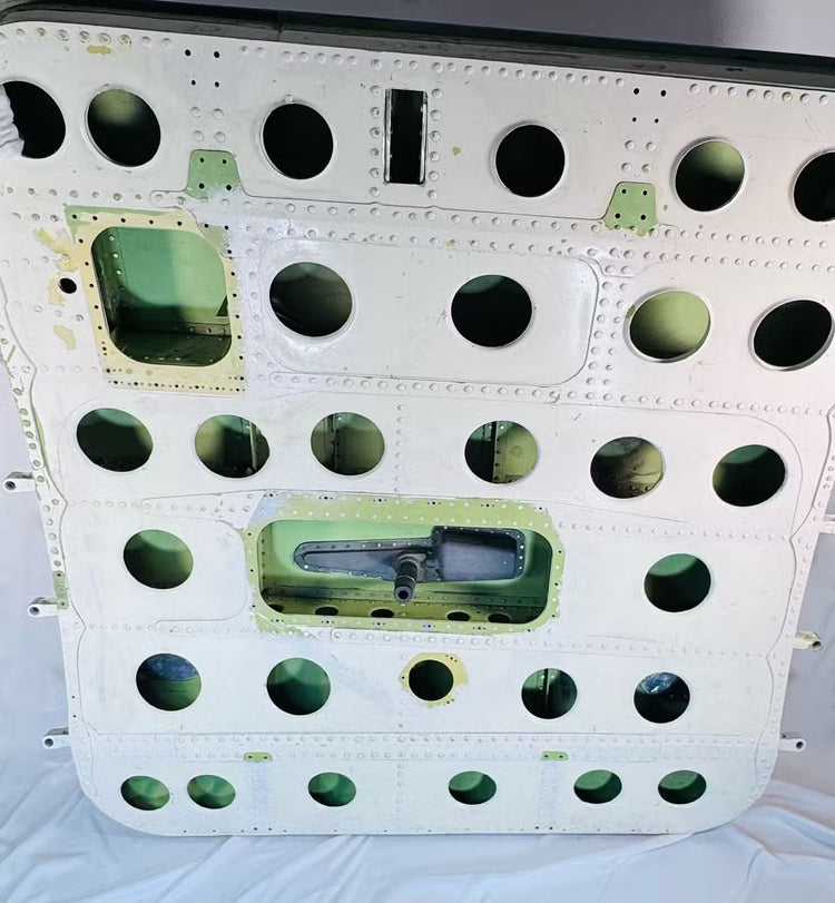 Original Hartwell flush-mount latch handle from a Boeing 737 aft cargo compartment door
