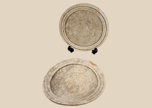 Pair of Ancient Roman North African terracotta Kassérine bowls with white slip surfaces from modern Tunisia.