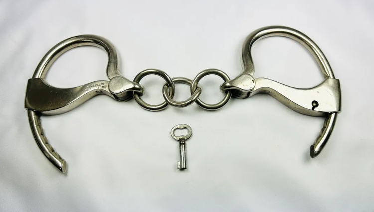 John J. Tower Adjustable Handcuffs with Key | United States | 1866–1940s