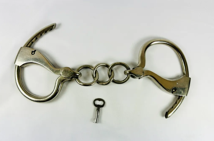 John J. Tower Adjustable Handcuffs with Key | United States | 1866–1940s