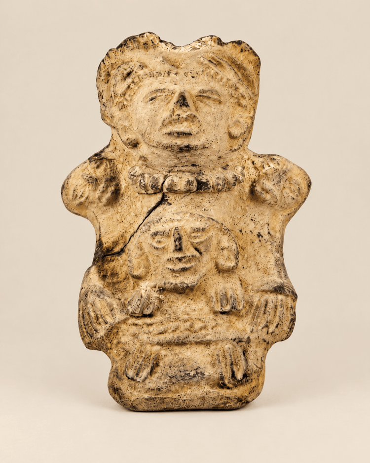 Précolombien | Veracruz à deux figures | Effigie en céramique | Vers 300 av. J.-C. – 600 apr. J.-C.