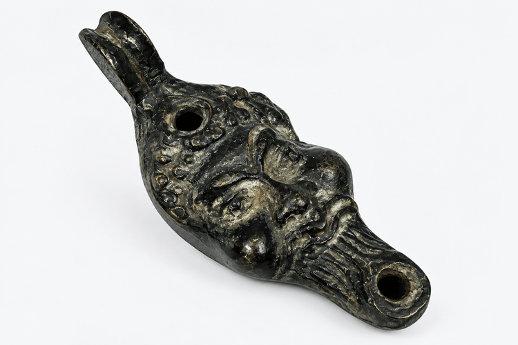 Grotesque Satyr-Form Oil Lamp | Europe | Circa 19th Century