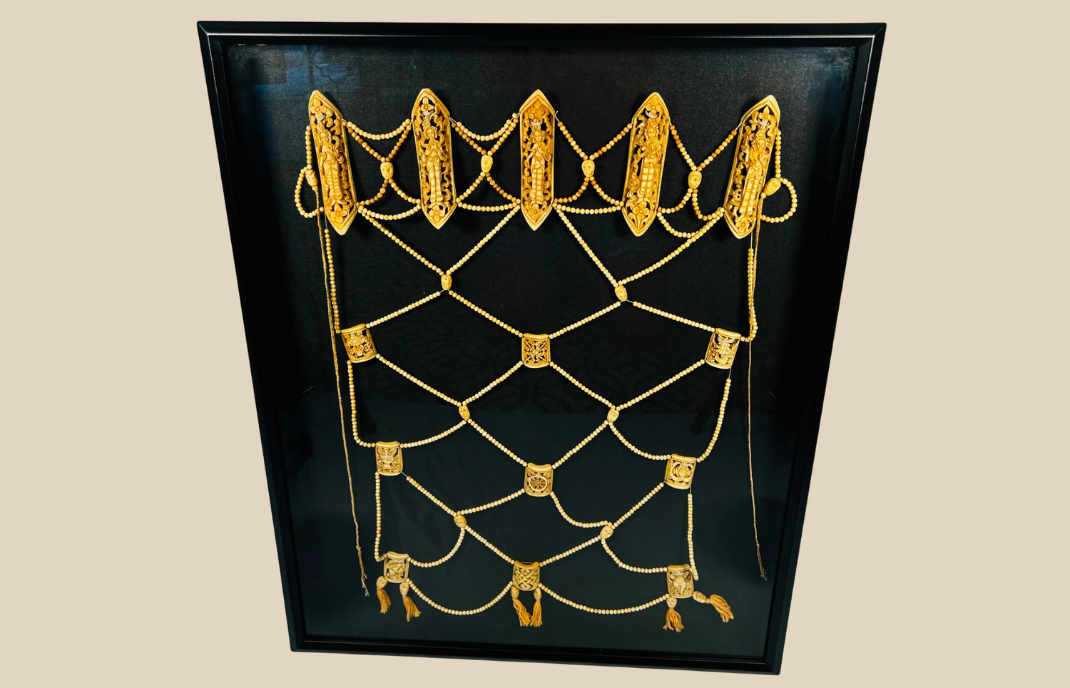 19th-Century Tibetan Bone Apron: A Sacred Tantric Artifact