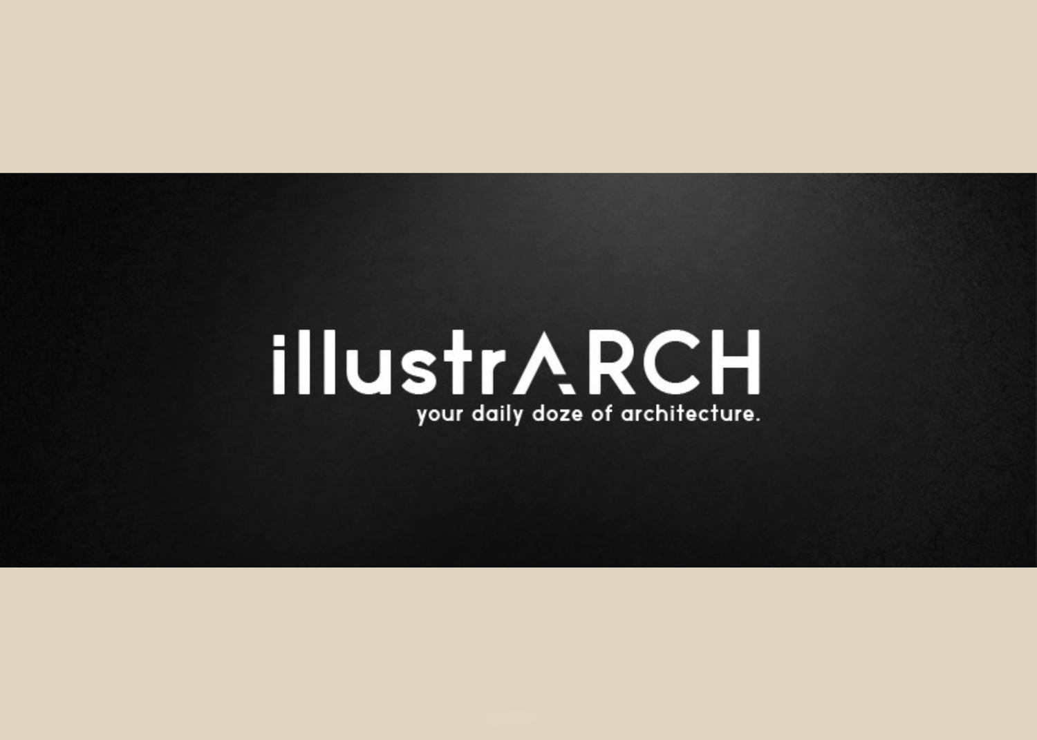 Illustrarch logo displayed on a dark gradient background.