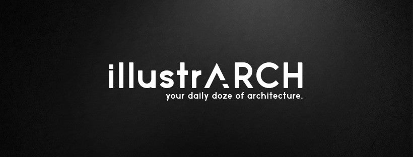Illustrarch logo displayed on a dark gradient background.
