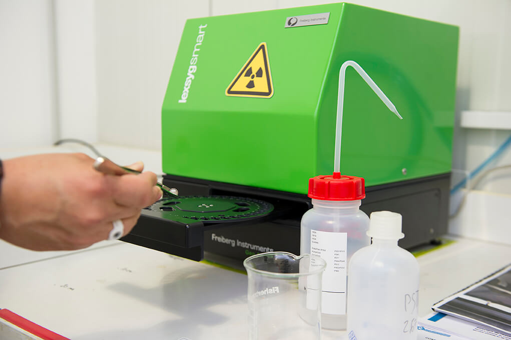TL dating equipment used to authenticate pottery and archaeological artifacts in a lab.