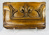 16th-century carved oak Gothic panel with fleur-de-lis motif on a white background
