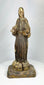 Spanish Colonial santo hand-carved wooden religious statue with aged polychrome and patina, 18th–19th century