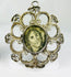Antique 19th-century Catholic devotional pendant with silver filigree