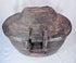 Geometric painted decoration on Tibetan or Nepalese traveling basket