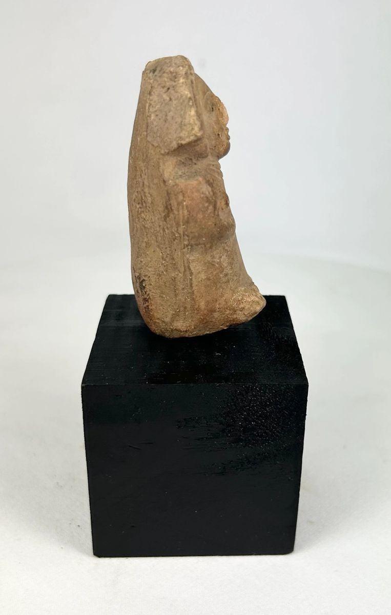 Ancient Mesoamerican terracotta seated female figurine from Veracruz, circa 600–900 CE