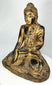 Thai Buddha Statue in Bhumisparsha Mudra — Hand-Carved Gilt Wooden Figure with Gem Inlays, 19th–Early 20th Century Temple Art | Relic and Rarity