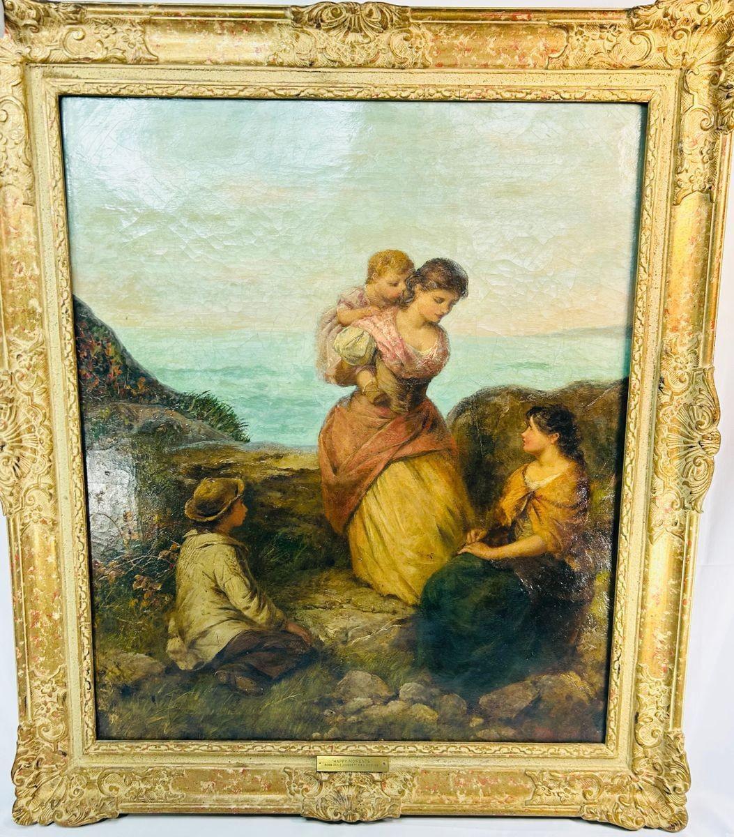 Happy Moments' Oil by E.J. Cobbett | British Genre Scene