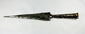 Antique iron spearhead used as functional weapon and status symbol