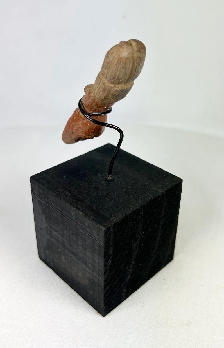 Pre-Columbian seated female figurine from Veracruz, used in ritual or household shrine