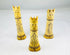 Antique betel nut lime containers from Indonesia with detailed carvings