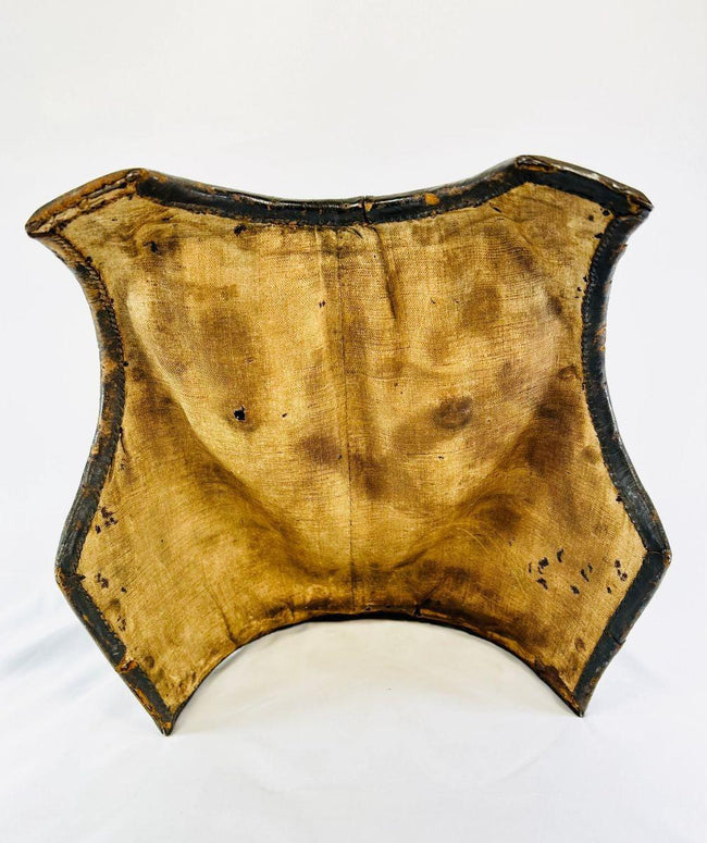 Interior Linen and Leather Lining of 17th-Century French Cuirassier Backplate