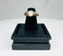 Antique silver ring with polished carnelian gemstone and engraved design