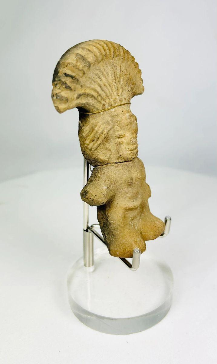 Museum-quality Pre-Columbian terracotta figurine photographed against a neutral background
