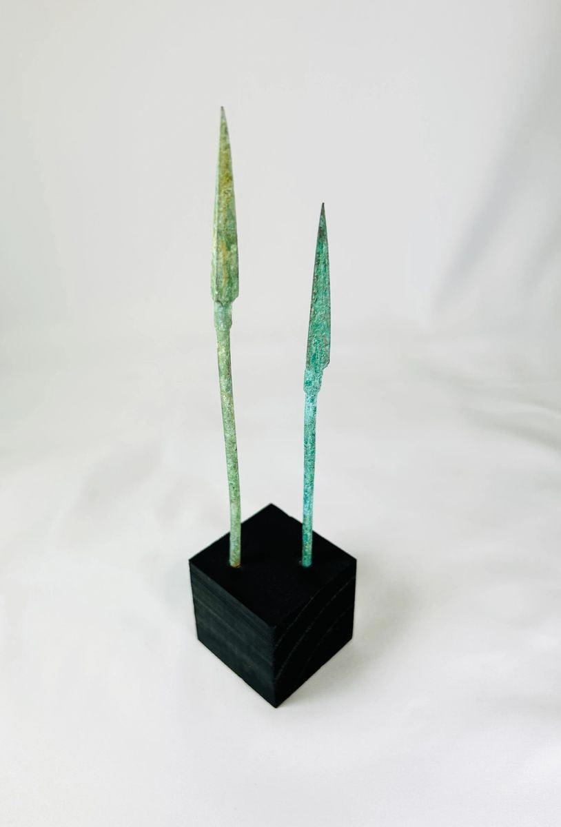 Ancient bronze weaponry featuring leaf-shaped spearheads 2nd–1st millennium BCE