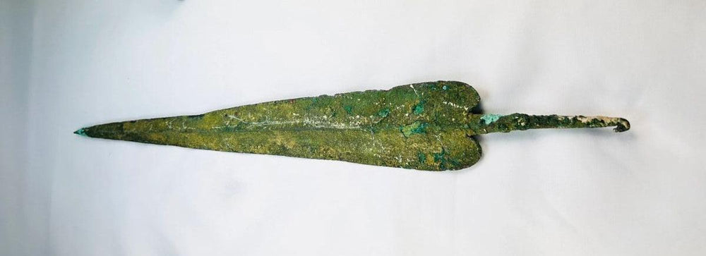 Early Bronze Age Cypriot spear circa 2500–1900 BCE with hooked tang