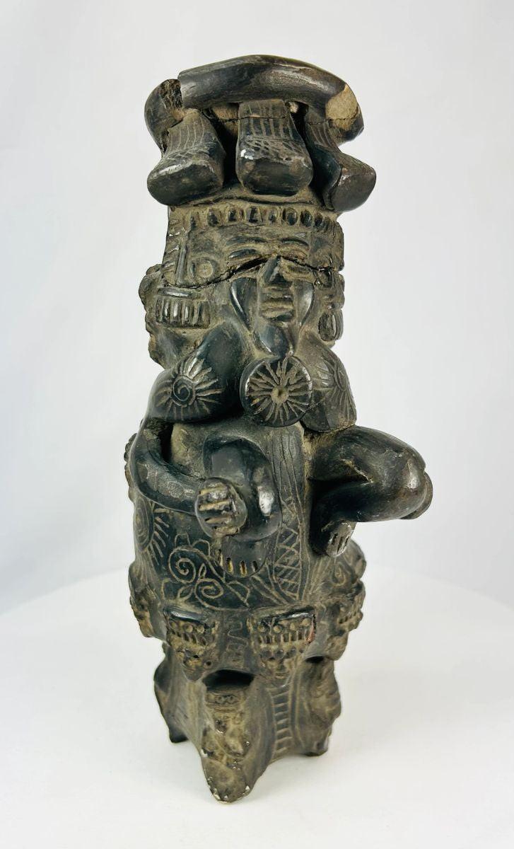 Mid-20th century West Mexican ceramic figure with dark patina