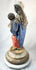 Spanish Colonial religious sculpture showing Virgin Mary and infant Christ Salvator Mundi, baroque-influenced carving with rich color and patina.