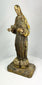 Antique Spanish Colonial wooden santo devotional figure showing original hand-carved details