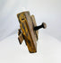 Antique colonial wooden lock displaying centuries-old surface wear and patina